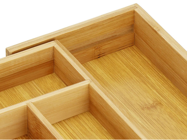 Zásuvkový organizátor pre kuchynské stoly bambus 7 dvierok 39cm l