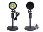 Projektoriaus lempa saulėlydžio saulėtekio imitacija led rgb usb + nuotolinio valdymo pultas