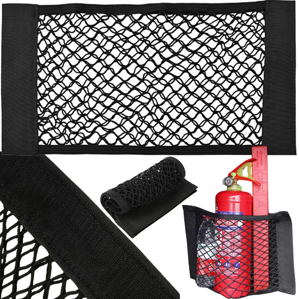 Filet de coffre de voiture solide avec velcro à la pochette solide du siège de voiture 50x25cm