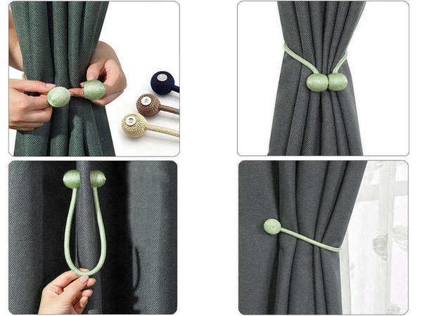 Dekoratívne klipy na záclony magneticky silné
