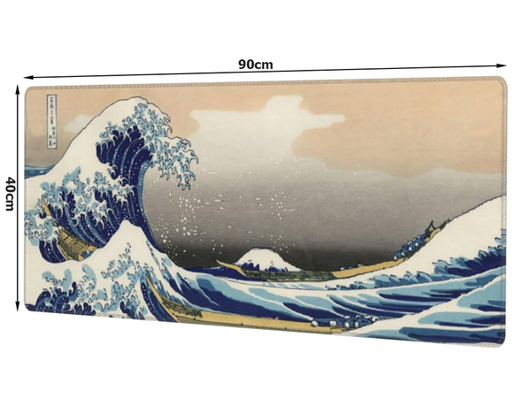 Nagy billentyűzet egérpad irodai íróasztalra 90x40 nagy hullám