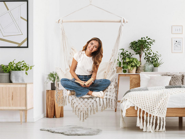 Brazilski viseči stol viseča gugalnica viseči stol blazine boho