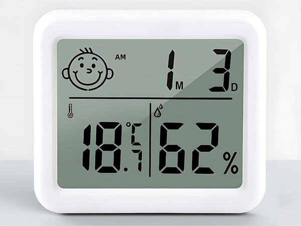 Thermomètre hygromètre horloge calendrier électronique interne sans fil