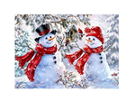 Bordado diamante conjunto muñeco de nieve navidad 5d