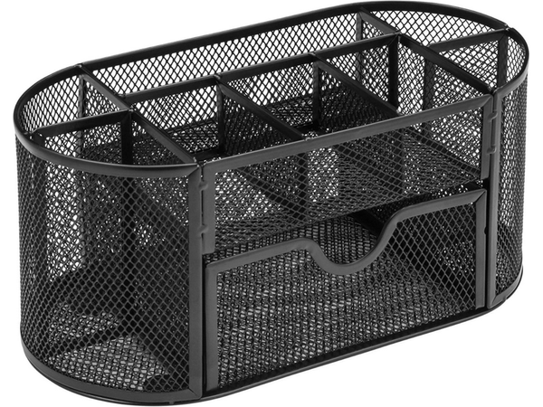 Desk organiser 8 compartments drawer cupboard shelves office metal