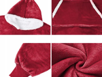 Warmes sweatshirt oversize-decke xxl 2in1 dickes fell weiches kapuzenmantel