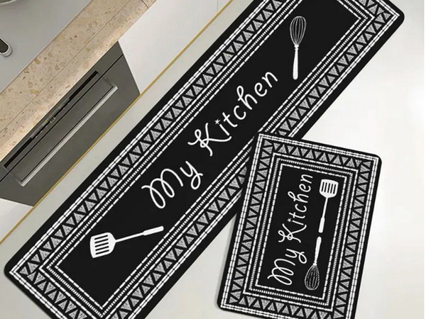 Kit tapis decoratif cuisine 2 pcs. Tapis à motifs de cuisine