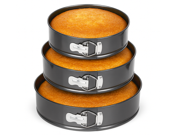 Cake tin baking tray for cakes and tortes mould 24 26 28 3 pcs round