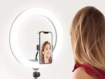 Led rgb ring light + phone holder + adjustable tripod