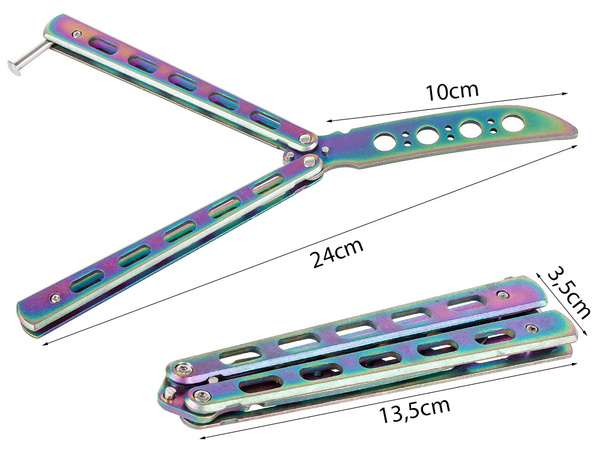 Cuchillo de entrenamiento romo mariposa