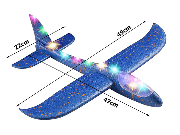 47cm beleuchtungs-led-kugel styropian airplane large