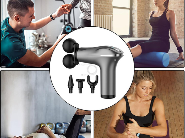 Back massage gun body leg massager strong massage gun 4 tips