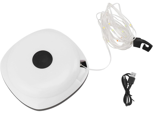 Luz de camping guirnalda led recargable en rollo 8m cálida