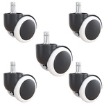 Rubber swivel chair castors 5pcs