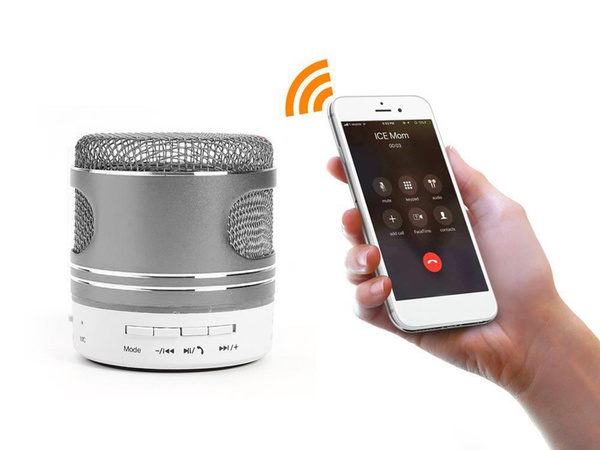 Bluetooth mini belaidis mp3 radijas fm usb microsd jungtis