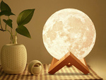 3d rgb moon night light with remote control