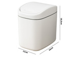 Mini waste bin for the bathroom desk container with lid 2 l