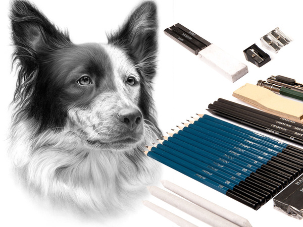 Professionelle zeichnung skizze set 32in1