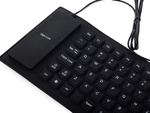 Silicon cauciuc tastatură negru usb fără zgomot