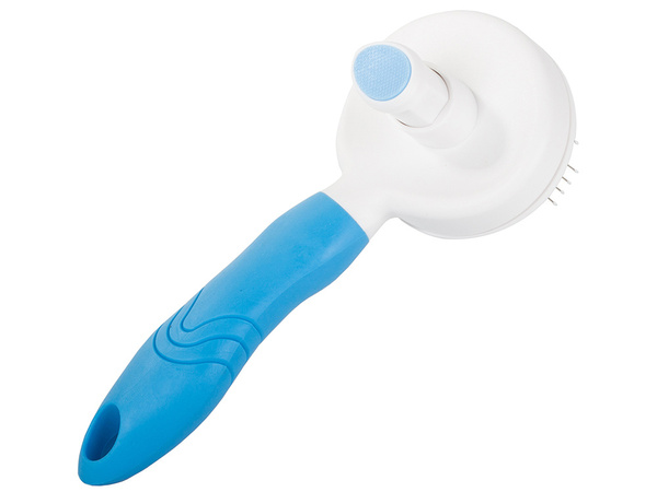 Self-cleaning hair brush for dogs cats