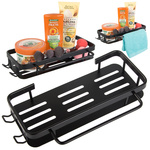 Estanteria baño percha baño cocina colgante metal negro