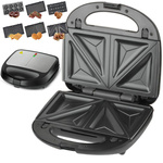 6v1 opékač toaster vaflová pekáč donuty výměnné desky 850 w nepřilepující