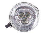 Luz delantera bicicleta 3 led pilas retro cromada