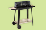 Grătar de grădină mare cărbune bbq grătar reglabil rafturi roți portabile