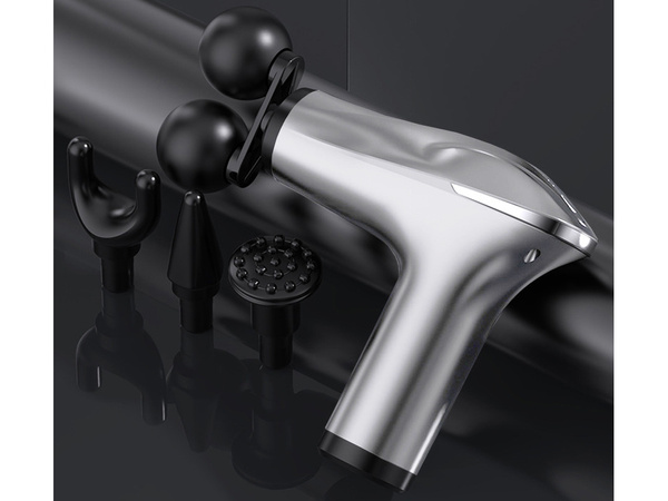 Pistolet do masażu pleców ciała nóg masażer mocny massage gun 4 końcówki
