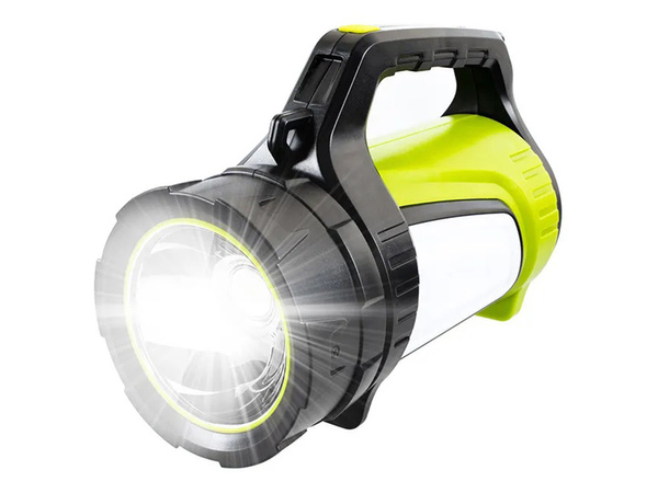 Wiederaufladbare led-taschenlampe suchscheinwerfer leistungsstarke powerbank