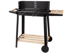 Grătar de grădină mare cărbune bbq grătar reglabil rafturi roți portabile