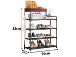 Étagère à chaussures 5 niveaux étagère à chaussures en métal organisateur avec étagère