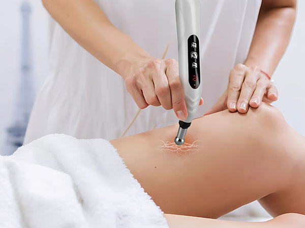 Akupunktúrás masszírozó toll elektrostimulátor 5 tippek lcd készlet