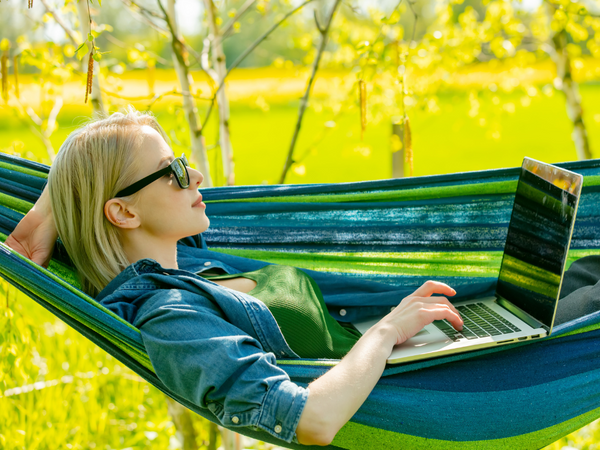 Цветной полосатый садовый хаммак с одним человеком 200x80 pocket etui