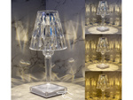 Lampara sobremesa led cristal rgb usb mando a distancia