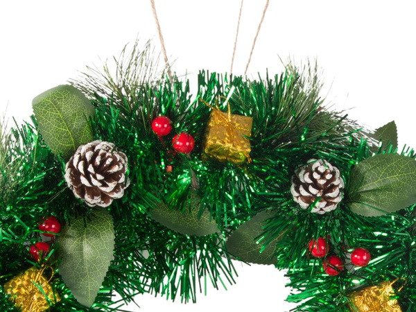 Guirlande couronne de noël décorations de noël décoration de porte fenêtre