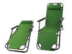Garden sun lounger beach folding cushion reinforced soft