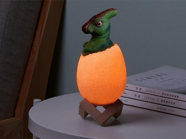 Naktinė šviesa dinozaurų dinozaurų dino kiaušinių rgb vadovaujama kiaušinių šviesa vaikams