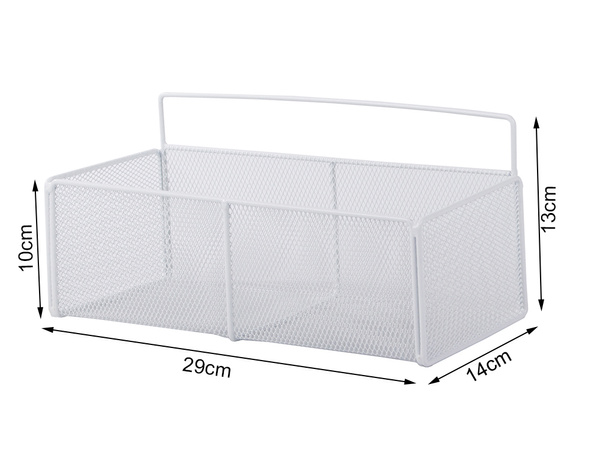 Koszyk wiszący kosz organizer metalowy zawieszany półka kuchenna biała