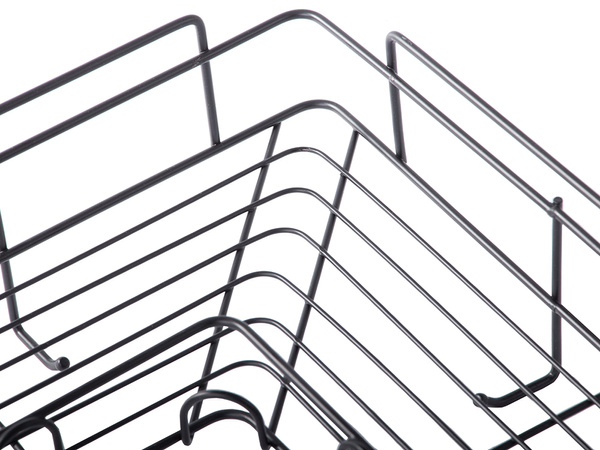 Loft corner bathroom shower shelf hanging hook black