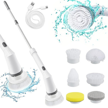 Perie rotativă electrică pentru mop pentru rosturi de țiglă cu 6 vârfuri tornado