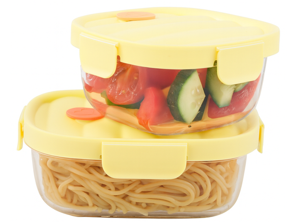 2x klaasist toidukonteinerid kaanega, kuumakindlad termokotid