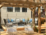 Grădină leagăn cuib de barză agățat scaun boho 80cm
