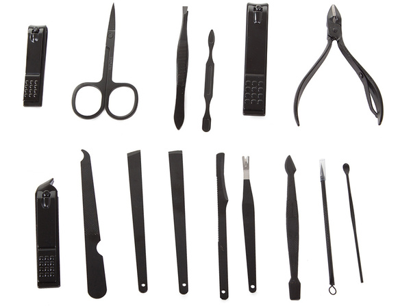 Set manicura cortauñas tijeras estuche 16el