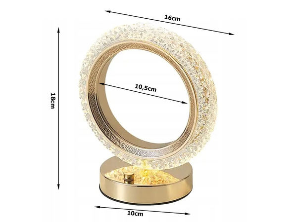 Table night light ring crystal led rgb