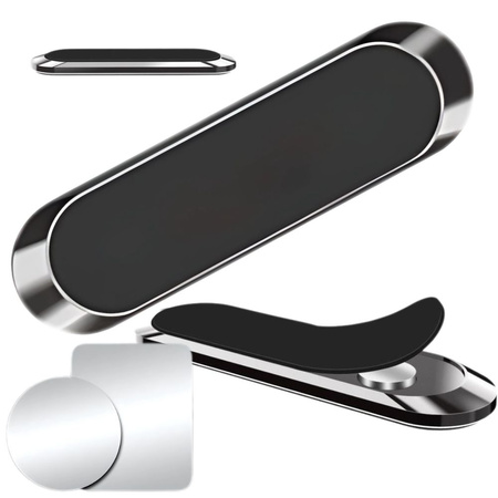 Support magnétique pour téléphone de voiture auto-adhésif 2x sangle aimantée