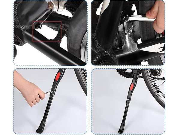 Bicycle stand foot adjustable bicycle foot rear side aluminium