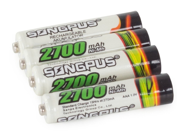 4szt. BATERIA AKUMULATORKI AAA R3 UP TO 2700mAh