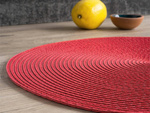 Placă rotundă placemat bucătărie plaid masă mat burgundy