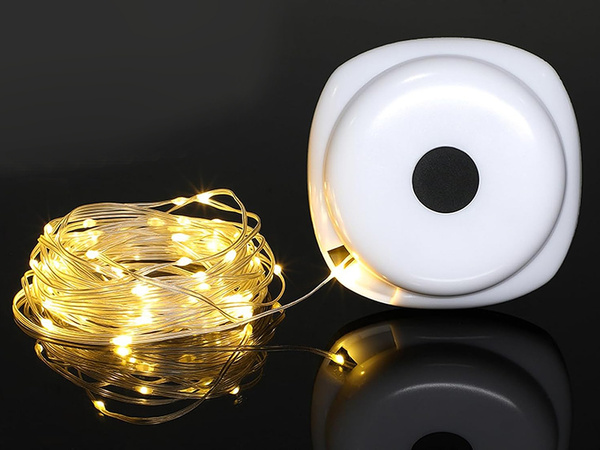Lampa kempingowa biwakowa akumulatorowa led girlanda na rolce 8m ciepła